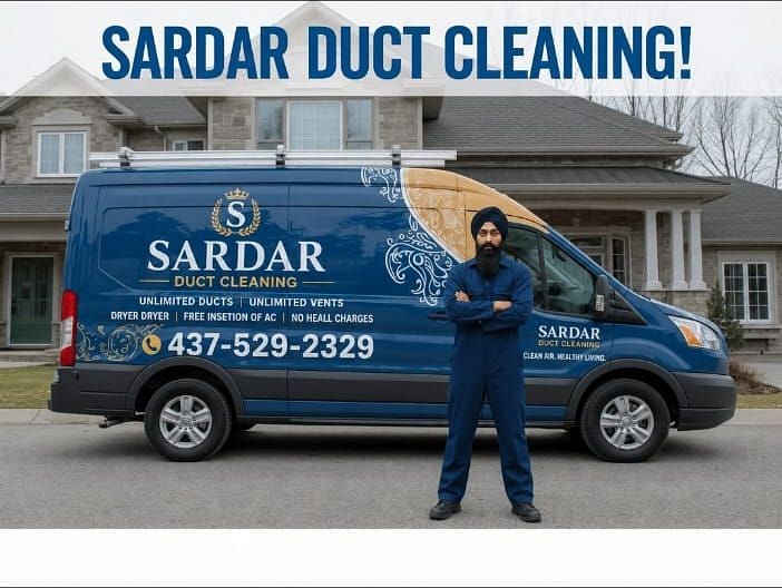 Sardar Duct Cleaning branded service van outside a home
